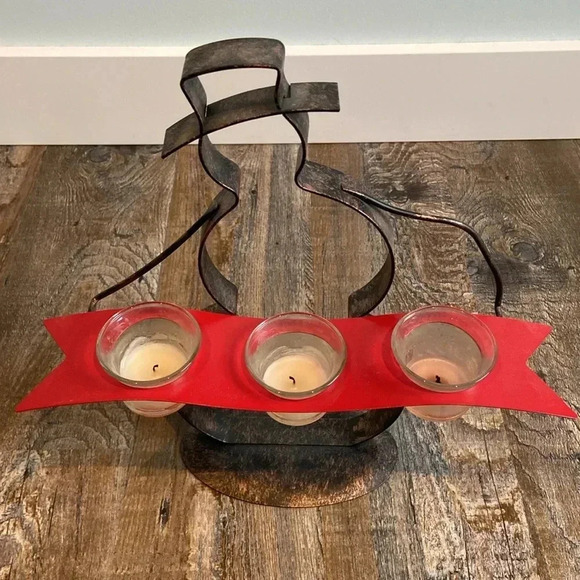 Partylite  | Rustic Snowman Votive Holder - Picture 2 of 4